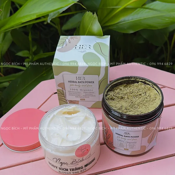 Bột Tắm Trắng Thảo Mộc HERBAL BATH POWDER Hủ 300gr