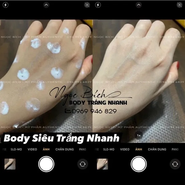 Kem body dưỡng trắng nhanh, kích trắng  - Chấp mọi loại da đen lì