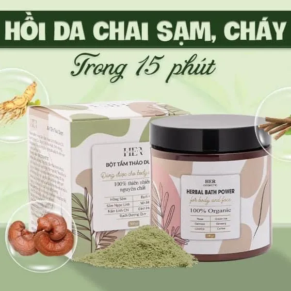 Bột Tắm Trắng Thảo Mộc HERBAL BATH POWDER Hủ 300gr