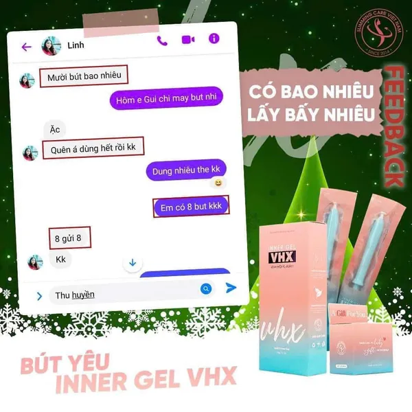 Bút Yêu Inner Gel VHX Vĩnh Hồng Xuân Slimming Care 🦋làm hồng,se khít 