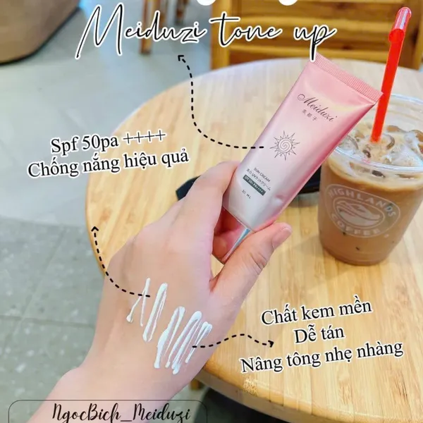 Kem Chống Nắng Meiduzi  SPF 50++++ ,Dưỡng Trắng Da Nâng Tone Tức Thời, ngăn ngừa nám da