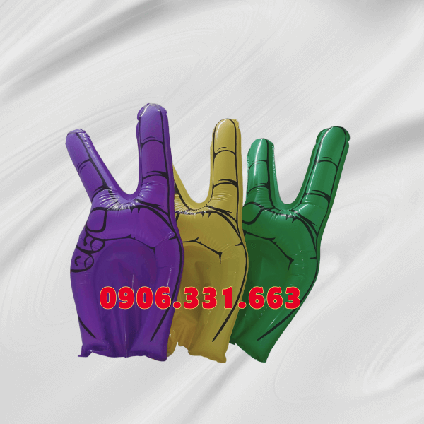 Bóng đập cổ vũ bàn tay hi màu tím  Bóng đập cổ vũ bàn tay hi màu tím