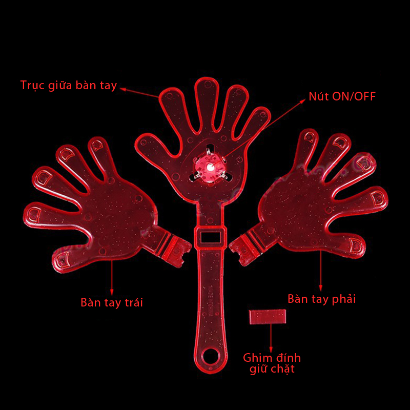 Bàn tay đập cổ vũ phát sáng led Bàn tay đập cổ vũ phát sáng led