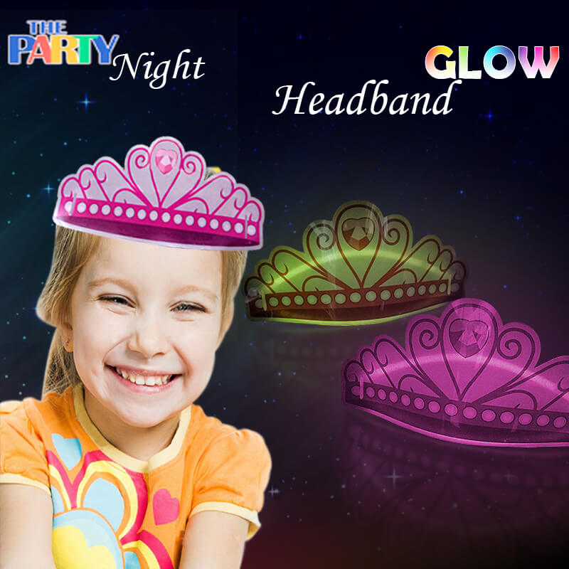 băng đô dạ quang phát sáng hình vương miện băng đô dạ quang phát sáng hình vương miện