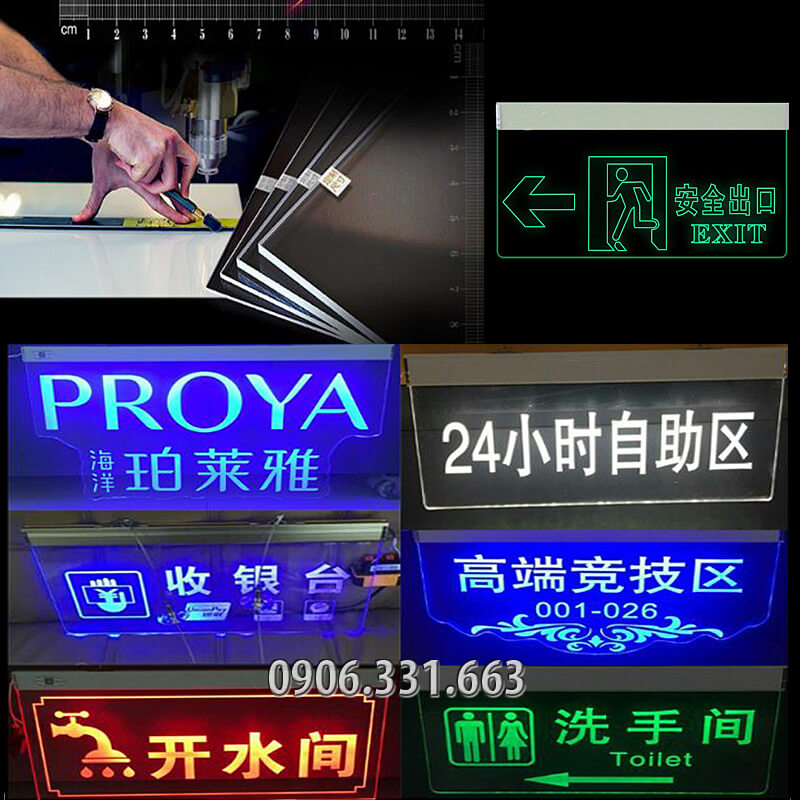 bảng hiệu mica đèn led