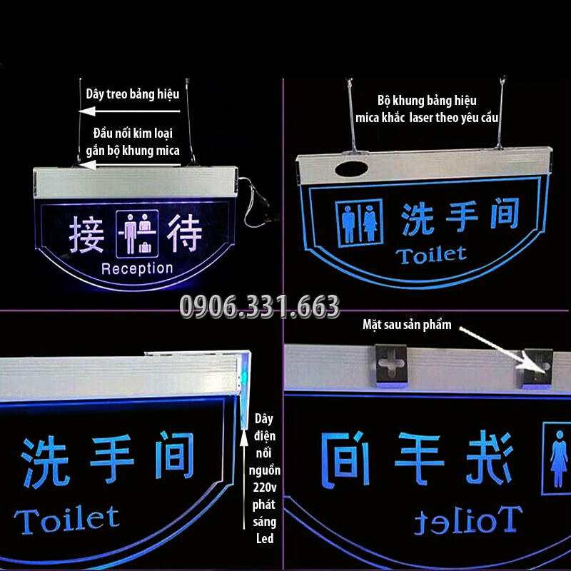 bảng hiệu mica đèn led