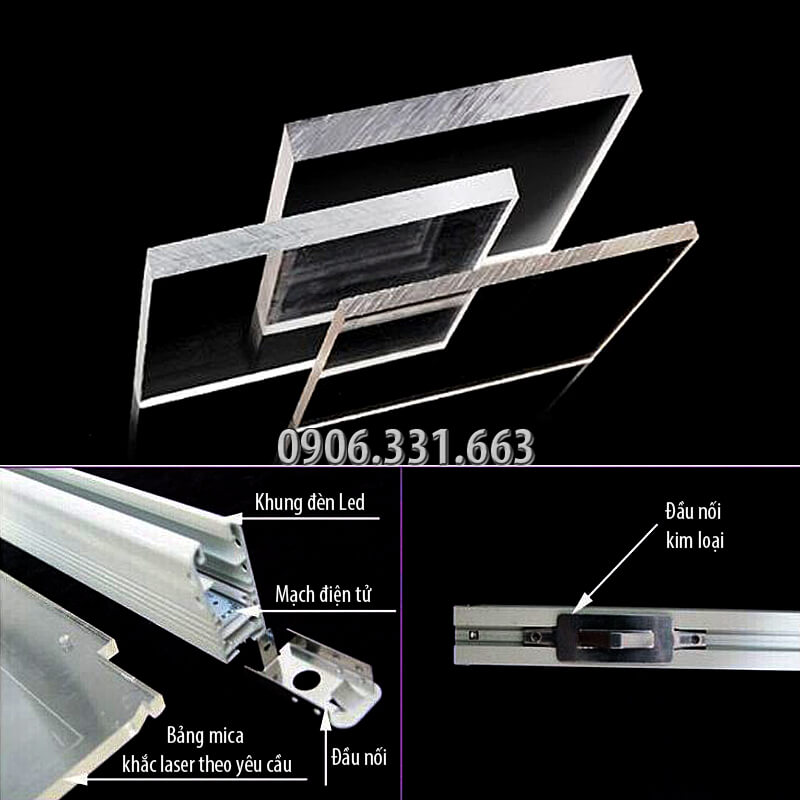 bảng hiệu mica đèn led