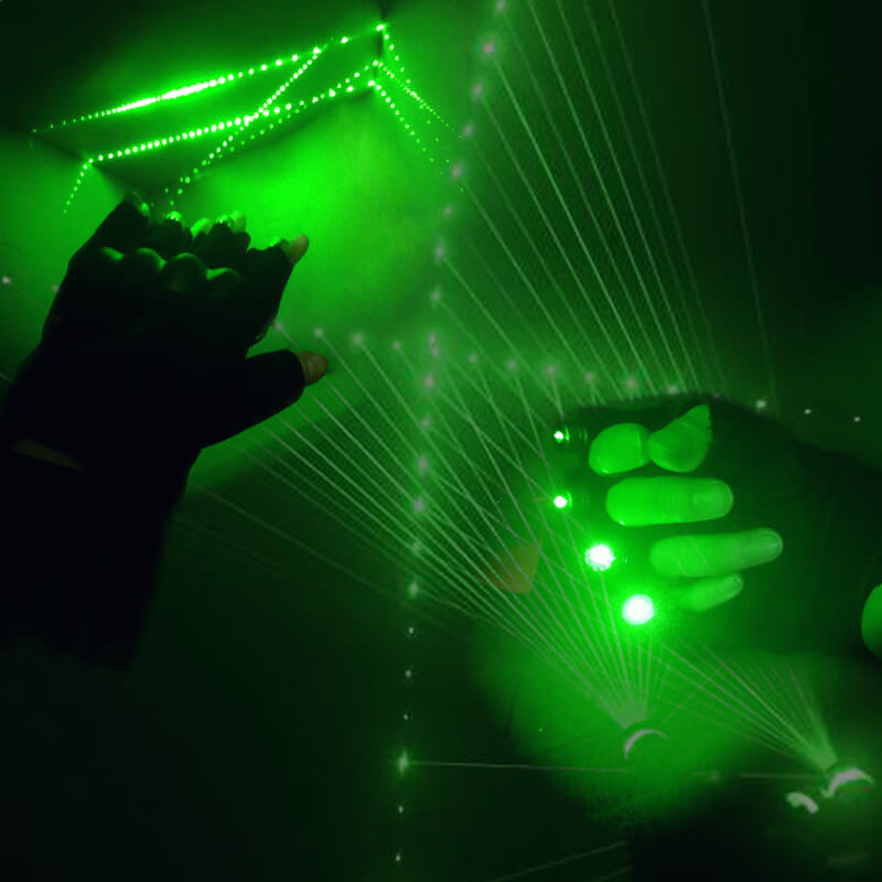 Bao tay đèn laser xanh lá 4 đầu Bao tay đèn laser xanh lá 4 đầu