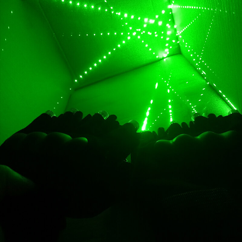 Bao tay đèn laser xanh lá 4 đầu Bao tay đèn laser xanh lá 4 đầu