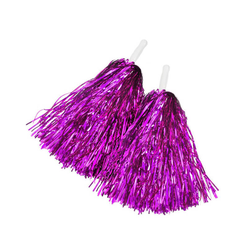 bông tua cổ vũ ánh kim màu hồng