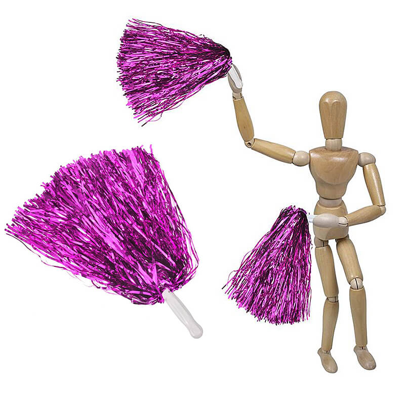 bông tua cổ vũ ánh kim màu hồng