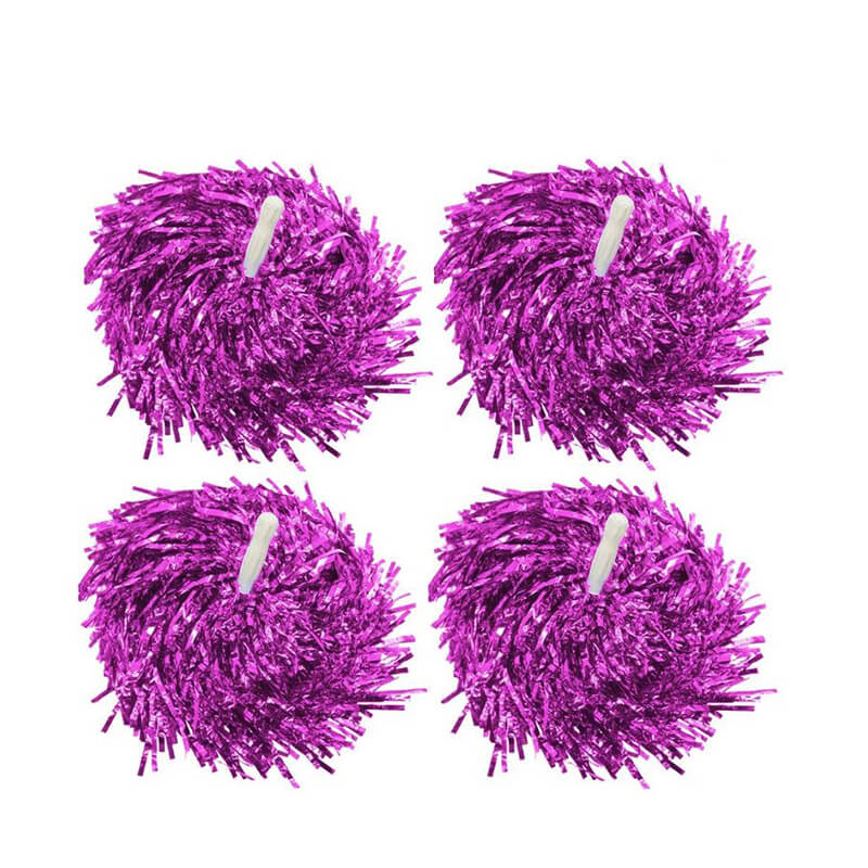 bông tua cổ vũ ánh kim màu hồng