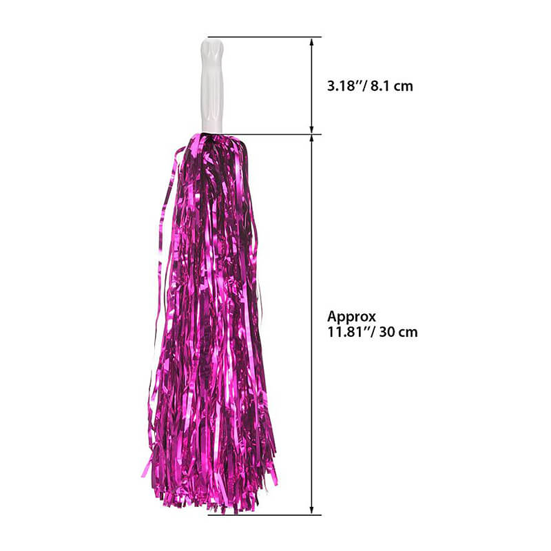 bông tua cổ vũ ánh kim màu hồng