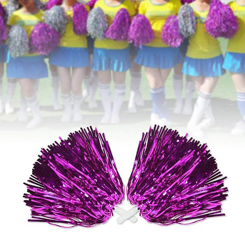 bông tua cổ vũ ánh kim màu hồng