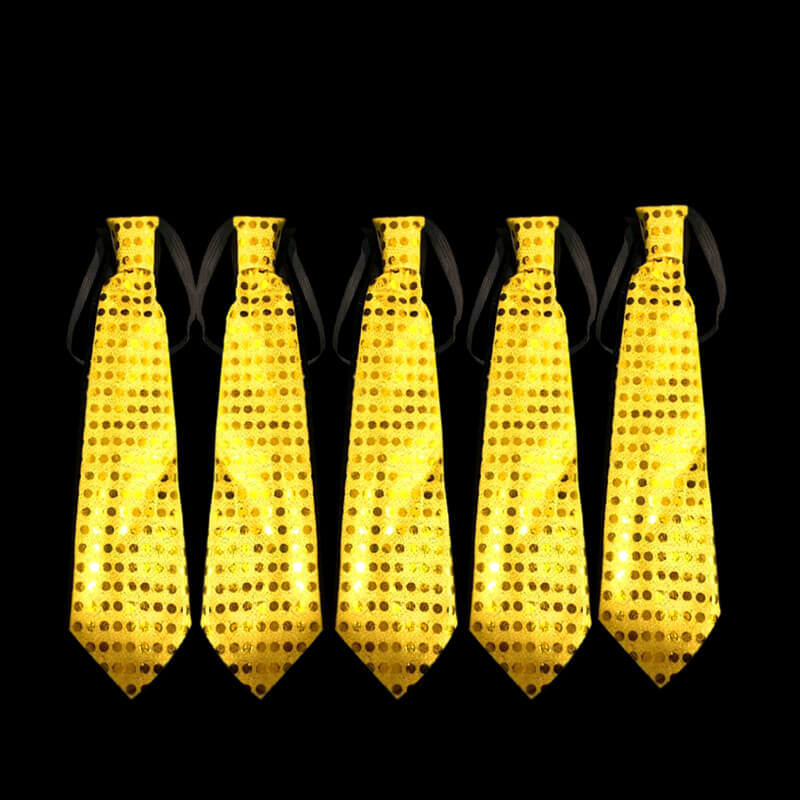 Cà vạt đèn led màu vàng Cà vạt đèn led màu vàng