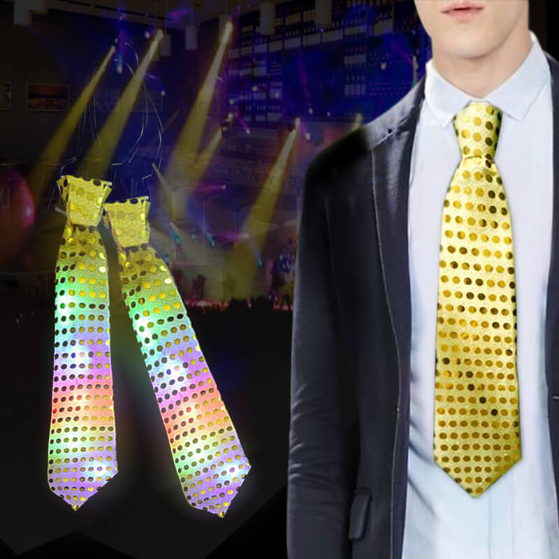 Cà vạt đèn led màu vàng Cà vạt đèn led màu vàng