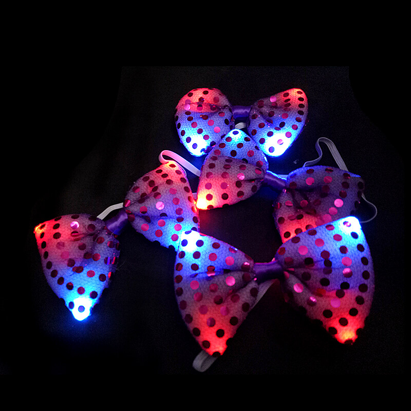 Cà vạt nơ có đèn led phát sáng Cà vạt nơ có đèn led phát sáng