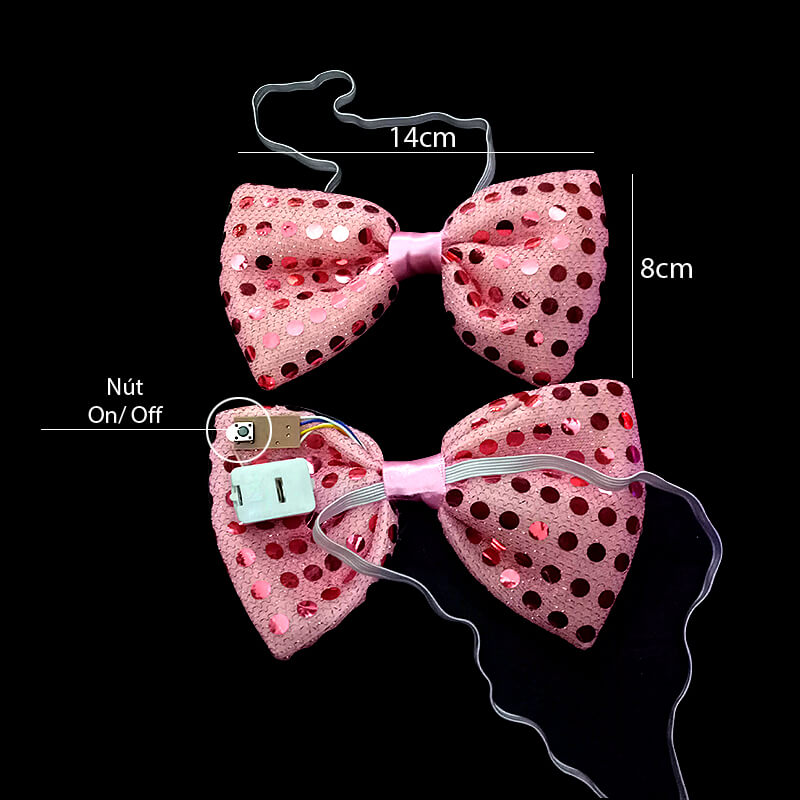 Cà vạt nơ có gắn đèn led Cà vạt nơ có gắn đèn led