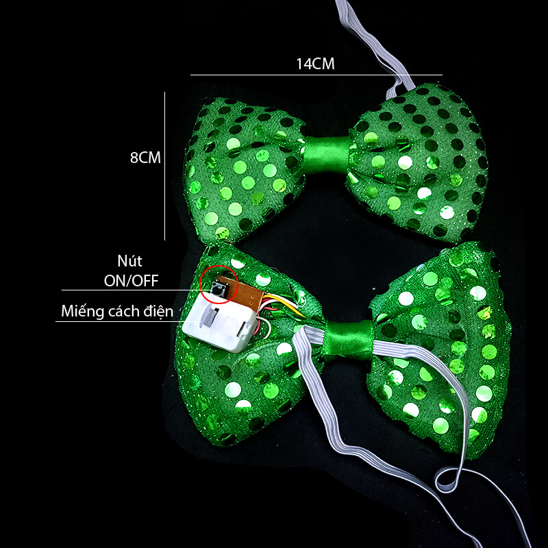 cà vạt nơ phát sáng led cà vạt nơ phát sáng led
