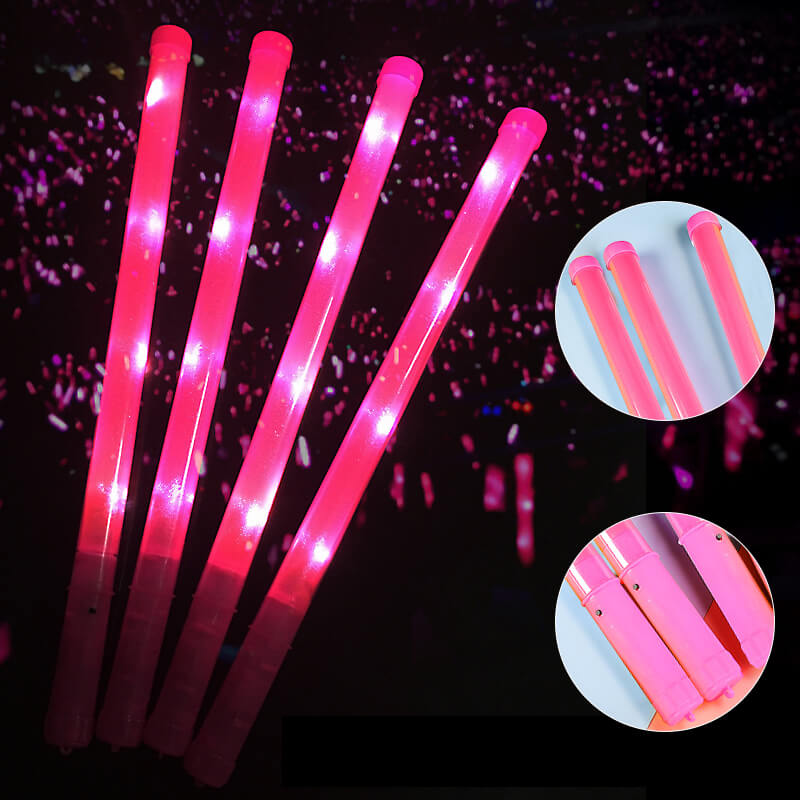 Cây cổ vũ phát sáng led hồng 46cm Cây cổ vũ phát sáng led hồng 46cm