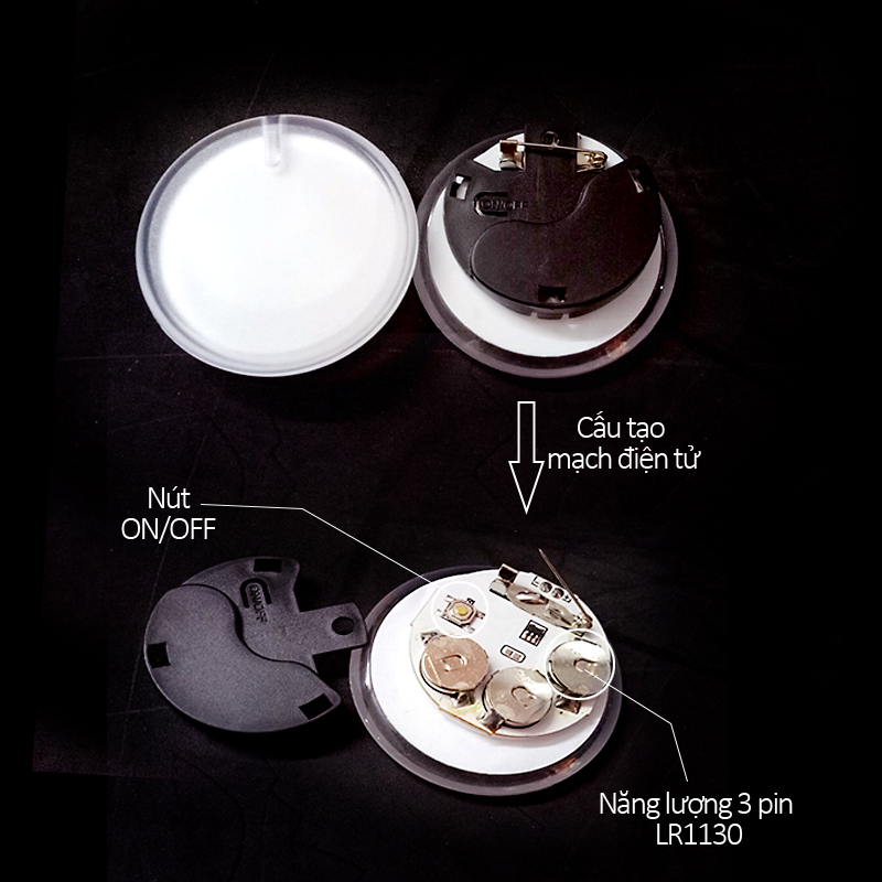 đặt làm huy hiệu cài áo phát sáng led đặt làm huy hiệu cài áo phát sáng led