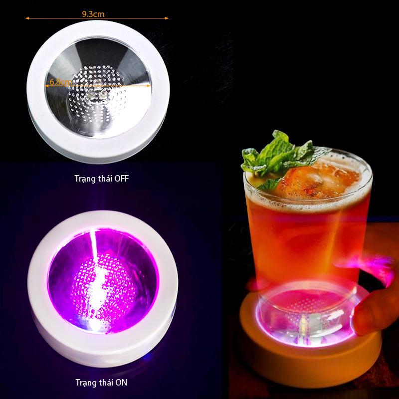 đế lót ly đèn led đế lót ly đèn led