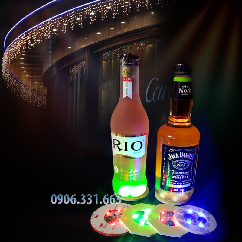 đế lót ly phát sáng đế lót ly phát sáng