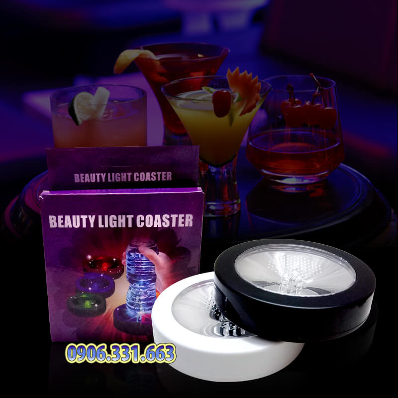 đế lót ly phát sáng chuyển màu led đế lót ly phát sáng chuyển màu led