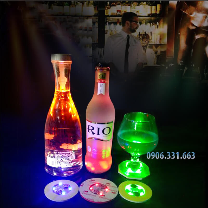 đế lót ly phát sáng đế lót ly phát sáng