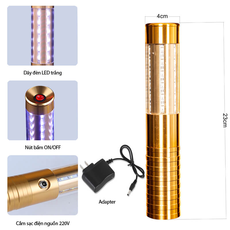 Đèn led trang trí chai rượu vỏ vàng led trắng Đèn led trang trí chai rượu vỏ vàng led trắng