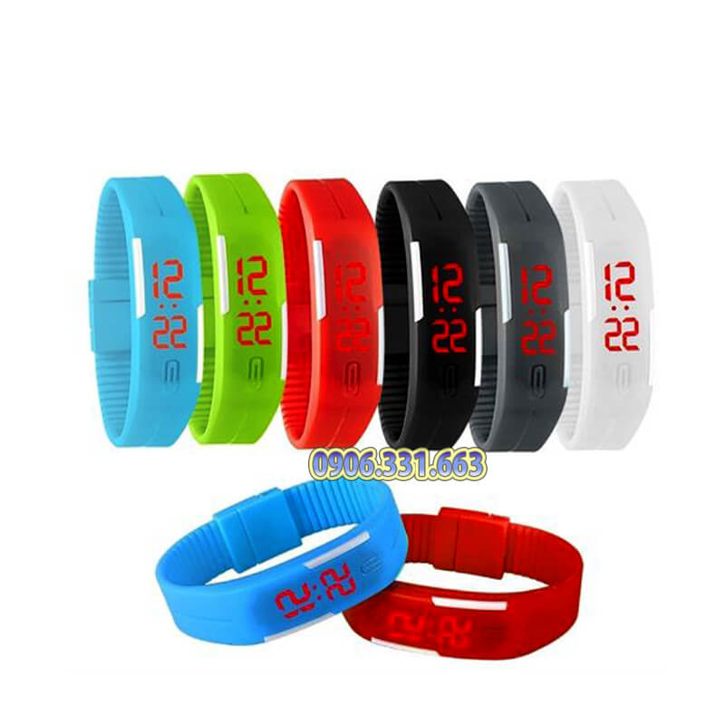 đồng hồ dây nhựa dẻo sport led đồng hồ dây nhựa dẻo sport led