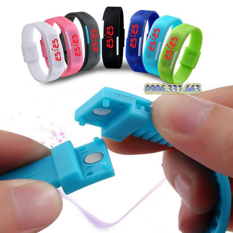 đồng hồ dây nhựa dẻo sport led đồng hồ dây nhựa dẻo sport led