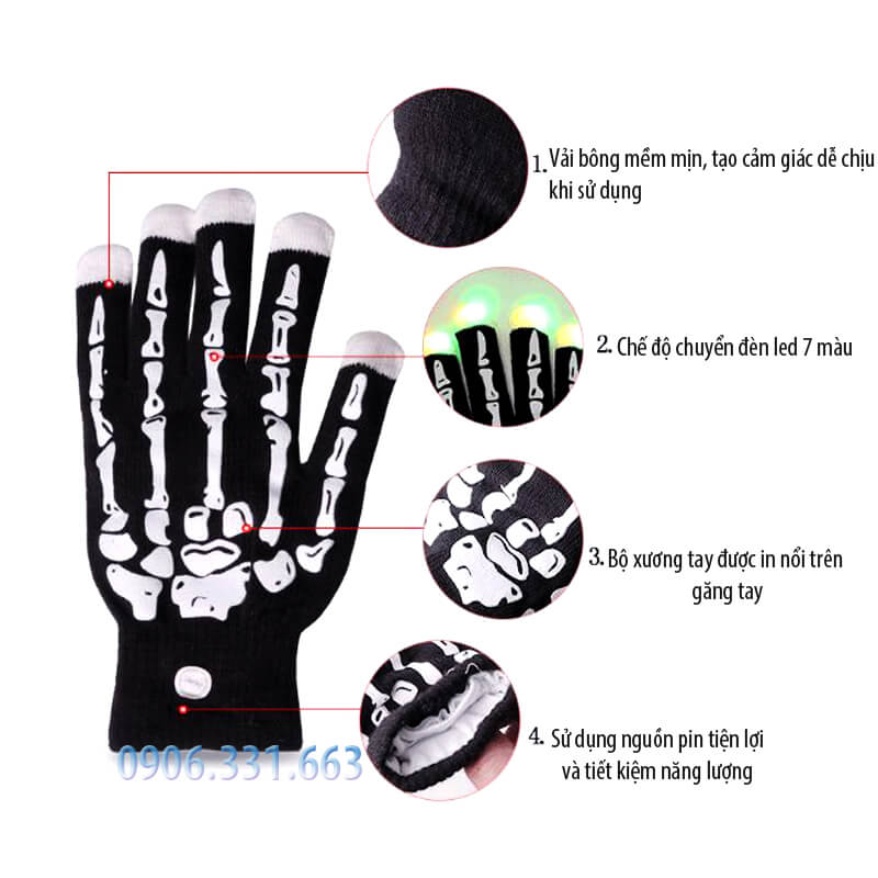 găng tay halloween găng tay halloween