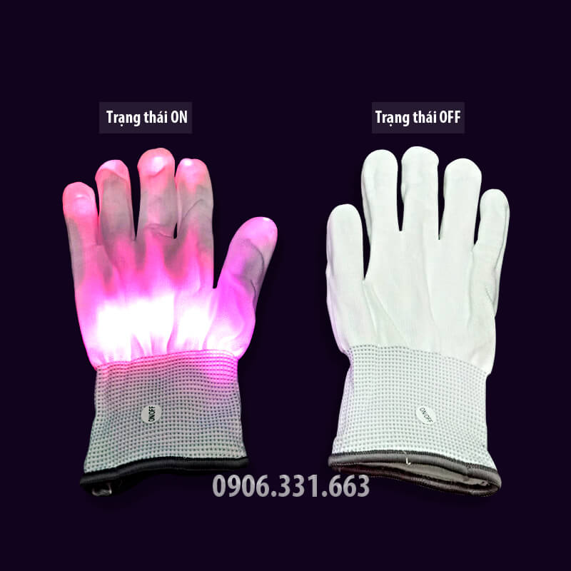 găng tay led màu hồng găng tay led màu hồng