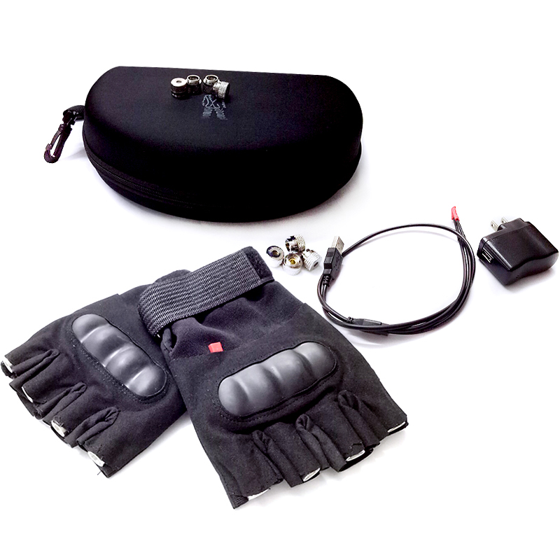 Găng tay tia laser 4 đầu led đỏ Găng tay tia laser 4 đầu led đỏ