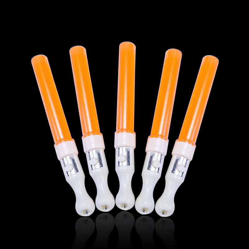 Gậy led cổ vũ kim tuyến cam 25cm Gậy led cổ vũ kim tuyến cam 25cm