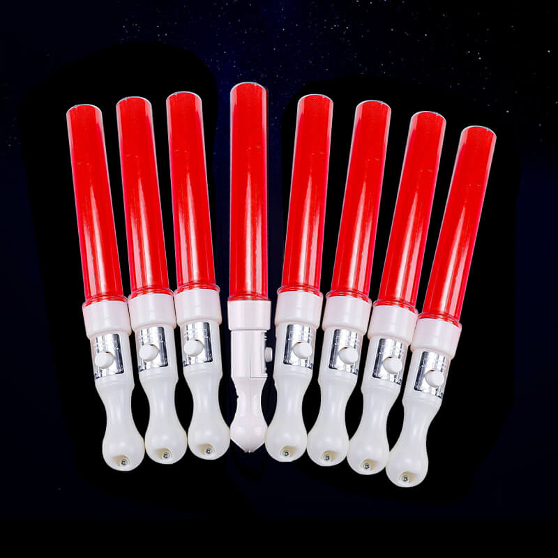 Gậy led cổ vũ kim tuyến đỏ 25cm Gậy led cổ vũ kim tuyến đỏ 25cm