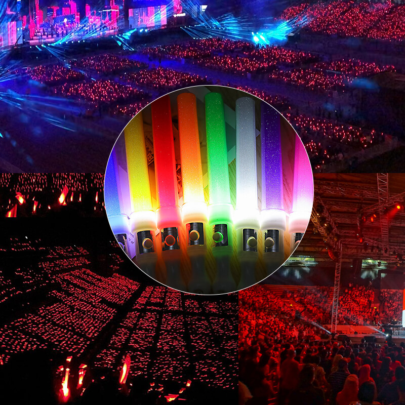 Gậy led cổ vũ kim tuyến đỏ 25cm Gậy led cổ vũ kim tuyến đỏ 25cm