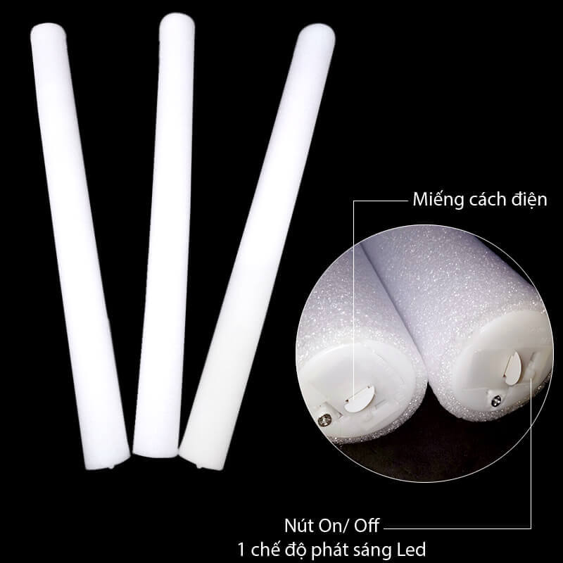 gậy led cổ vũ màu đỏ 1 chế độ phát sáng