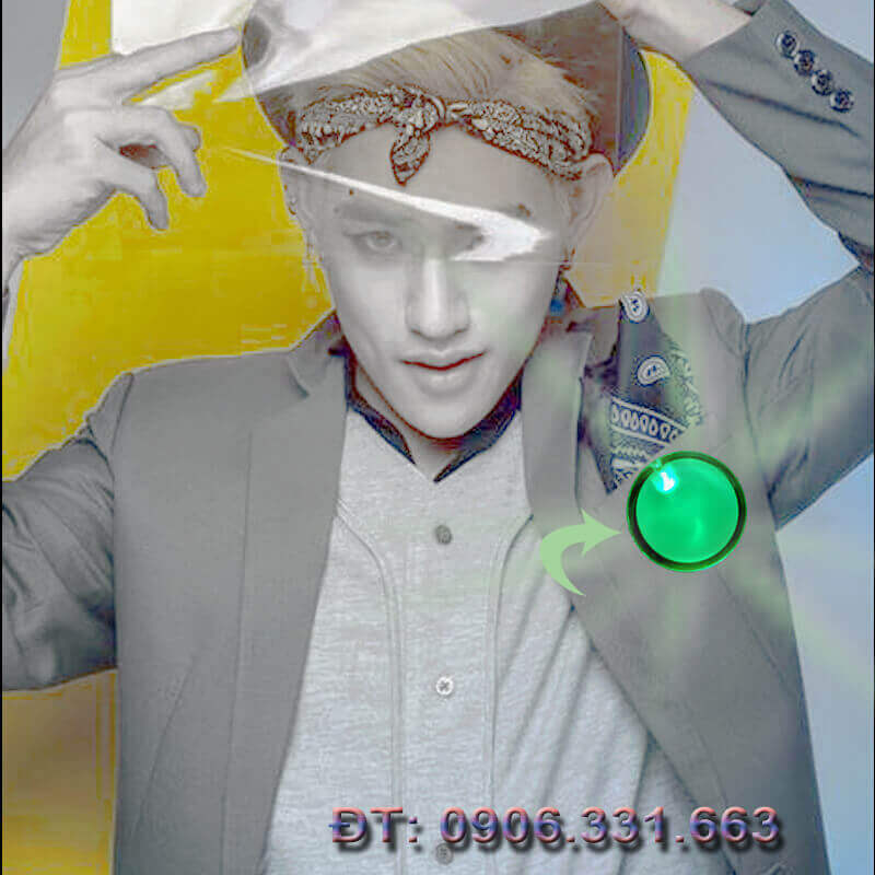 Cài áo led phát sáng led màu xanh lá Cài áo led phát sáng led màu xanh lá