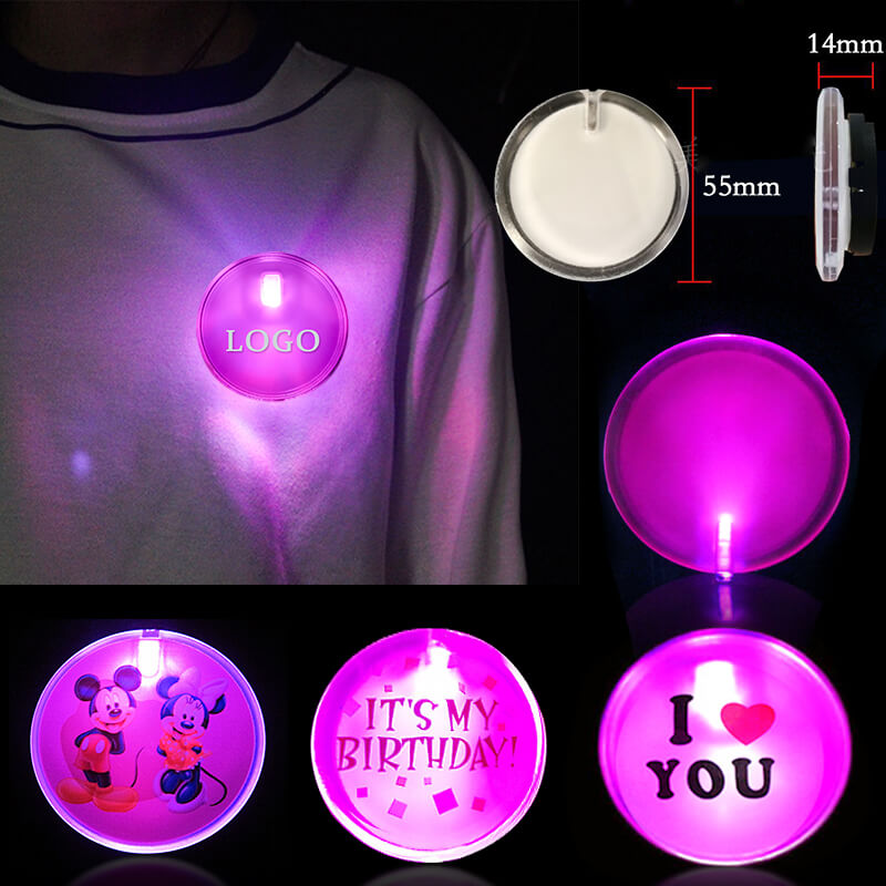 Huy hiệu cài áo led hồng Huy hiệu cài áo led hồng