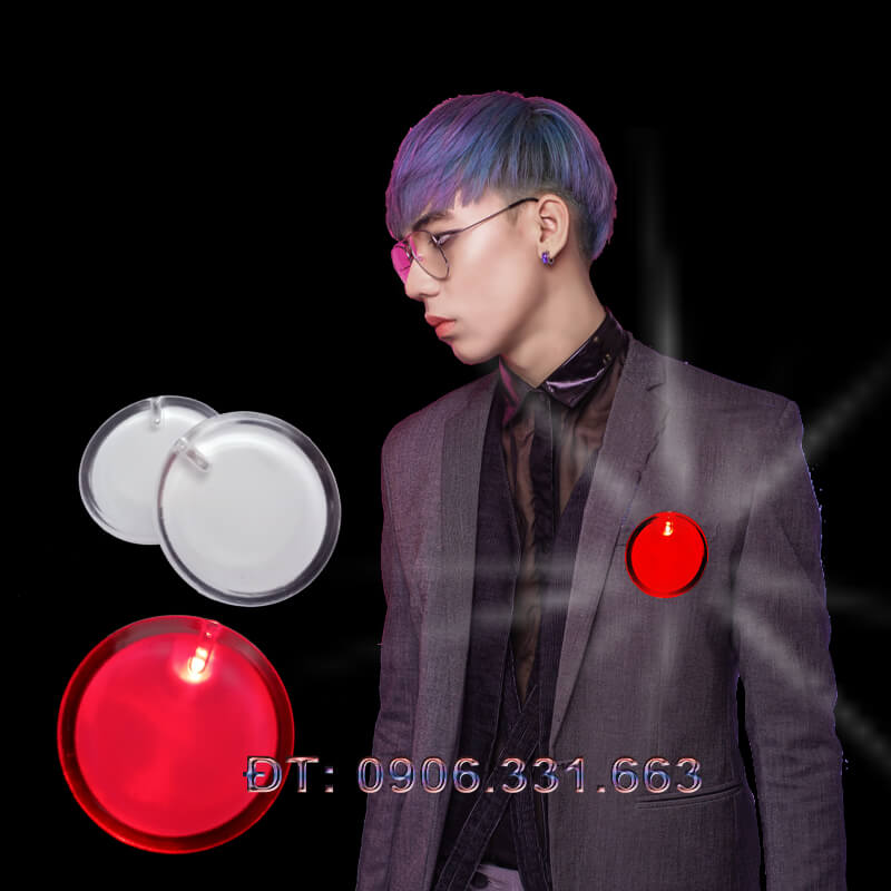 Cài Áo Phát Sáng Led Màu Đỏ Cài Áo Phát Sáng Led Màu Đỏ