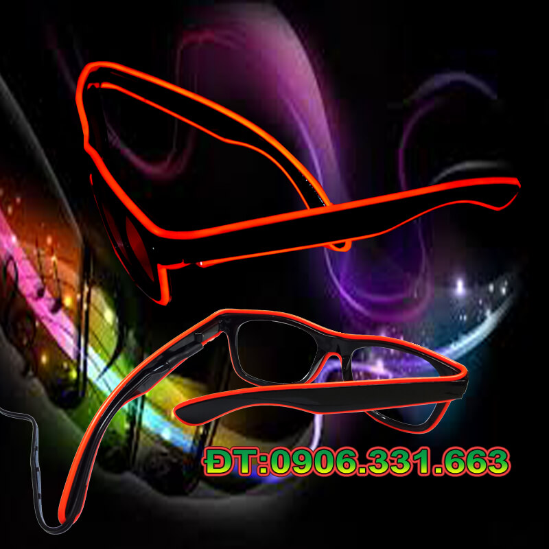 mắt kính oled phát sáng màu cam mắt kính oled phát sáng màu cam