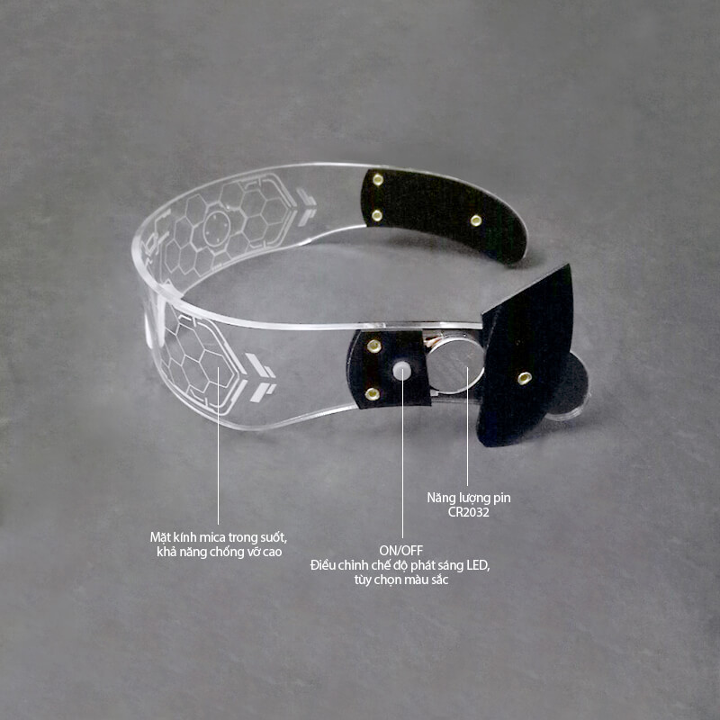 Kính led phát sáng nhiều màu, kính quay tiktok Kính led phát sáng nhiều màu, kính quay tiktok