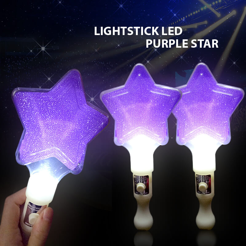 lightstick hình ngôi sao màu tím phát sáng led lightstick hình ngôi sao màu tím phát sáng led