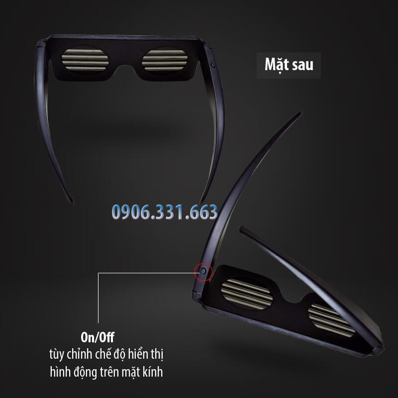 Mắt kính đèn led phát sáng màu trắng Mắt kính đèn led phát sáng màu trắng