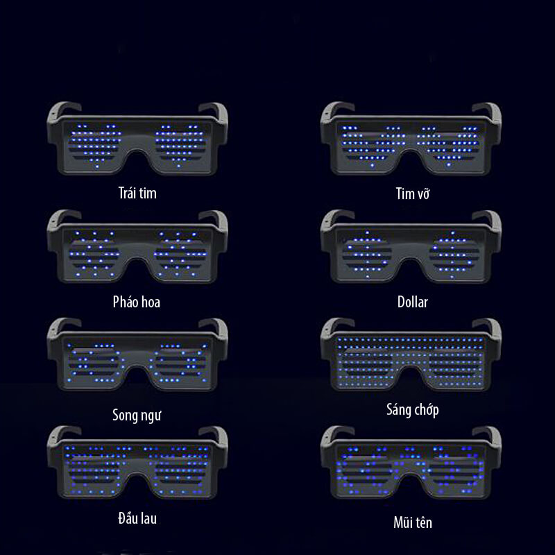 mắt kính đèn led phát sáng mắt kính đèn led phát sáng