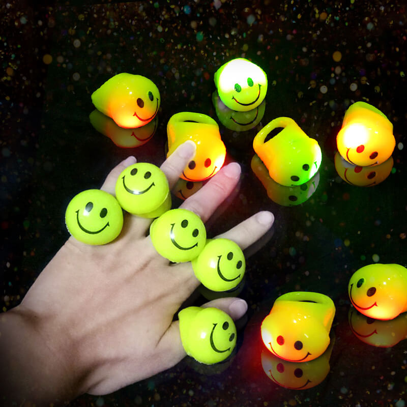 nhẫn đèn led đeo ngón tay hình mặt cười nhẫn đèn led đeo ngón tay hình mặt cười
