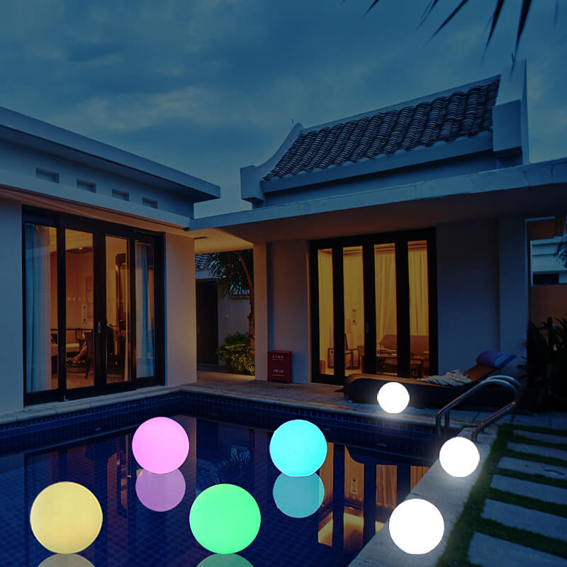 quả cầu đèn led chiếu sáng trang trí nổi trên nước quả cầu đèn led chiếu sáng trang trí nổi trên nước