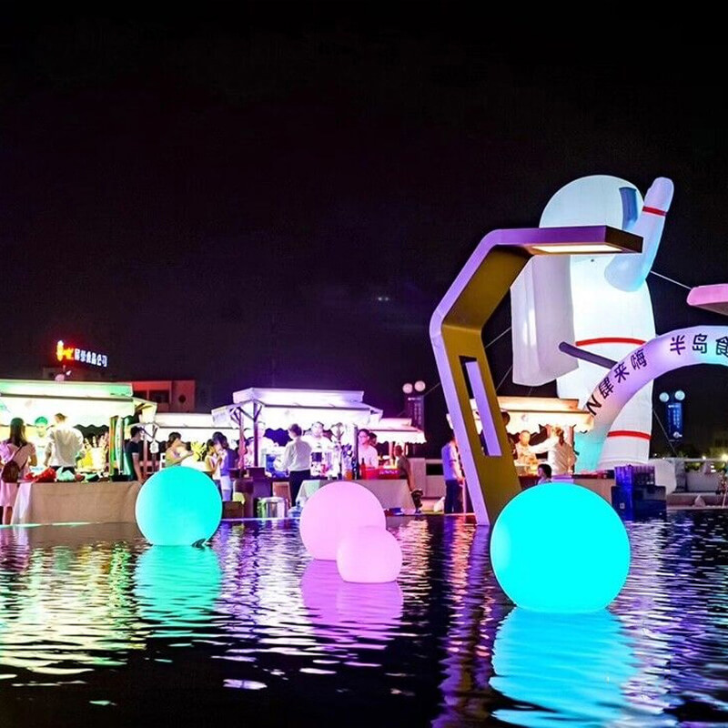 quả cầu đèn led chiếu sáng trang trí nổi trên nước quả cầu đèn led chiếu sáng trang trí nổi trên nước